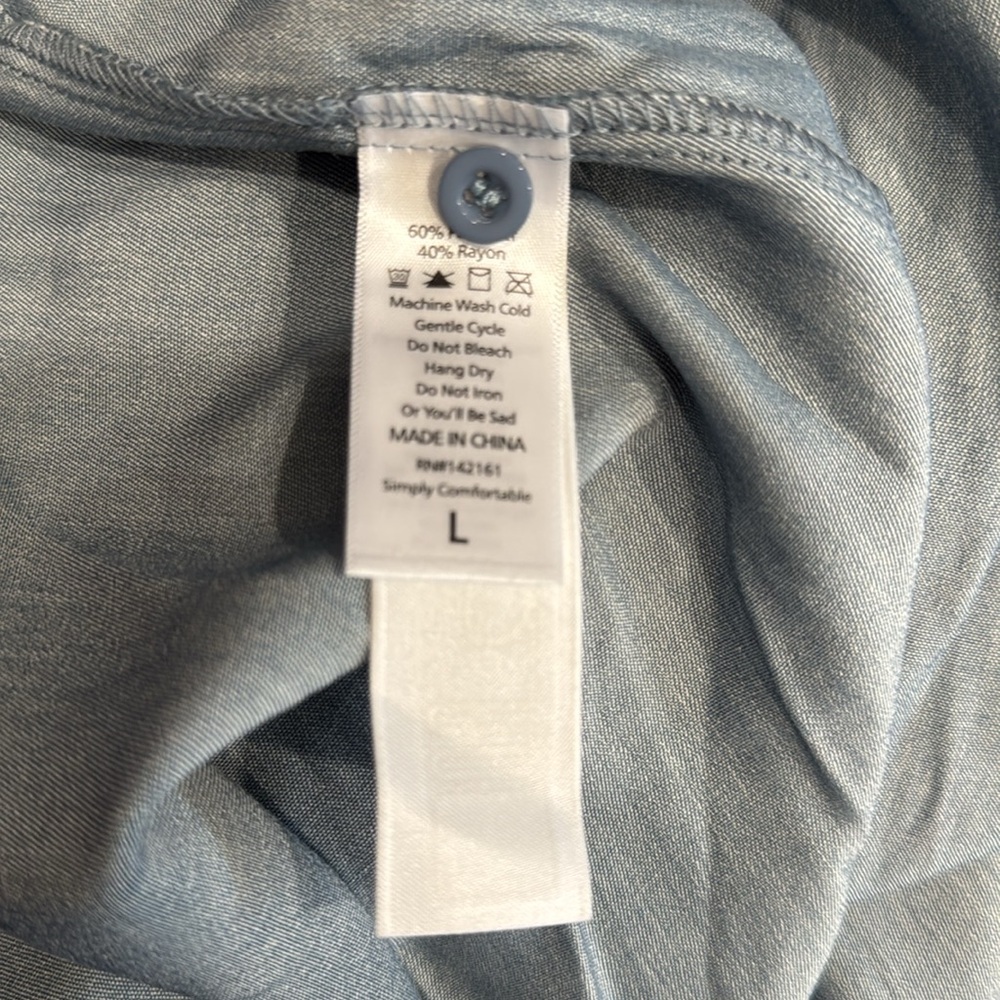 Blue Button-Up Shirt - Picture 7 of 7